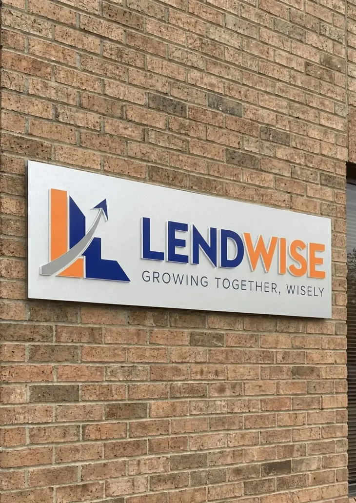 outdoor business signage for finance company