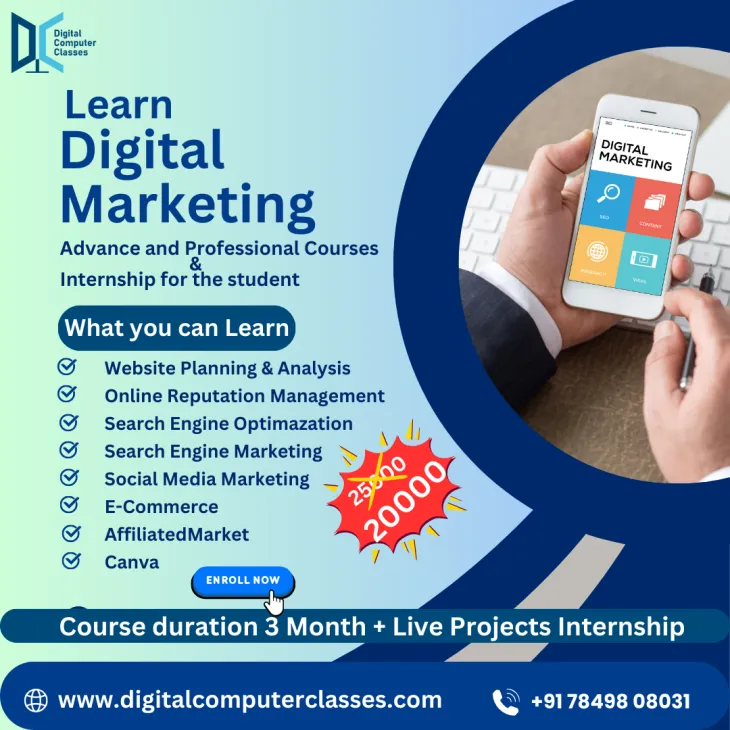 Best digital marketing course in Jaipur, offering 100% practical training and hands-on experience to boost your digital marketing career.