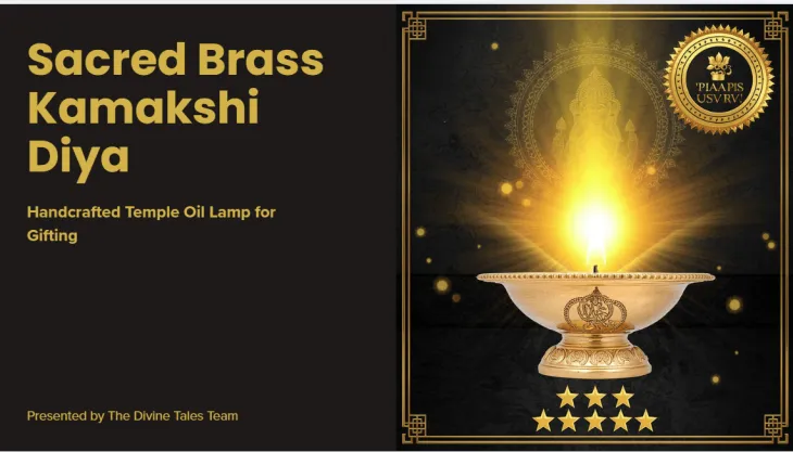 A handcrafted Brass Diya showcases beautiful Indian craftsmanship while bringing spiritual warmt