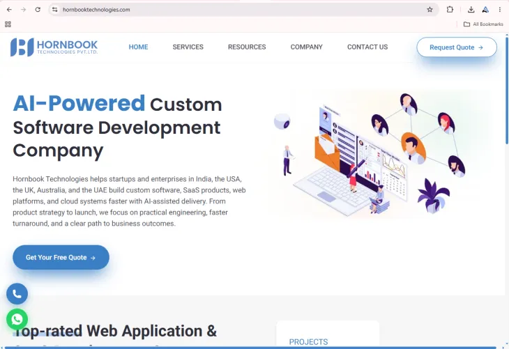 Hornbook Technologies helps startups and enterprises in India, the USA, the UK, Australia, and the UAE build custom software, SaaS products, web platforms, and cloud systems faster with AI-assisted delivery. From product strategy to launch, we focus on practical engineering, faster turnaround, and a clear path to business outcomes.