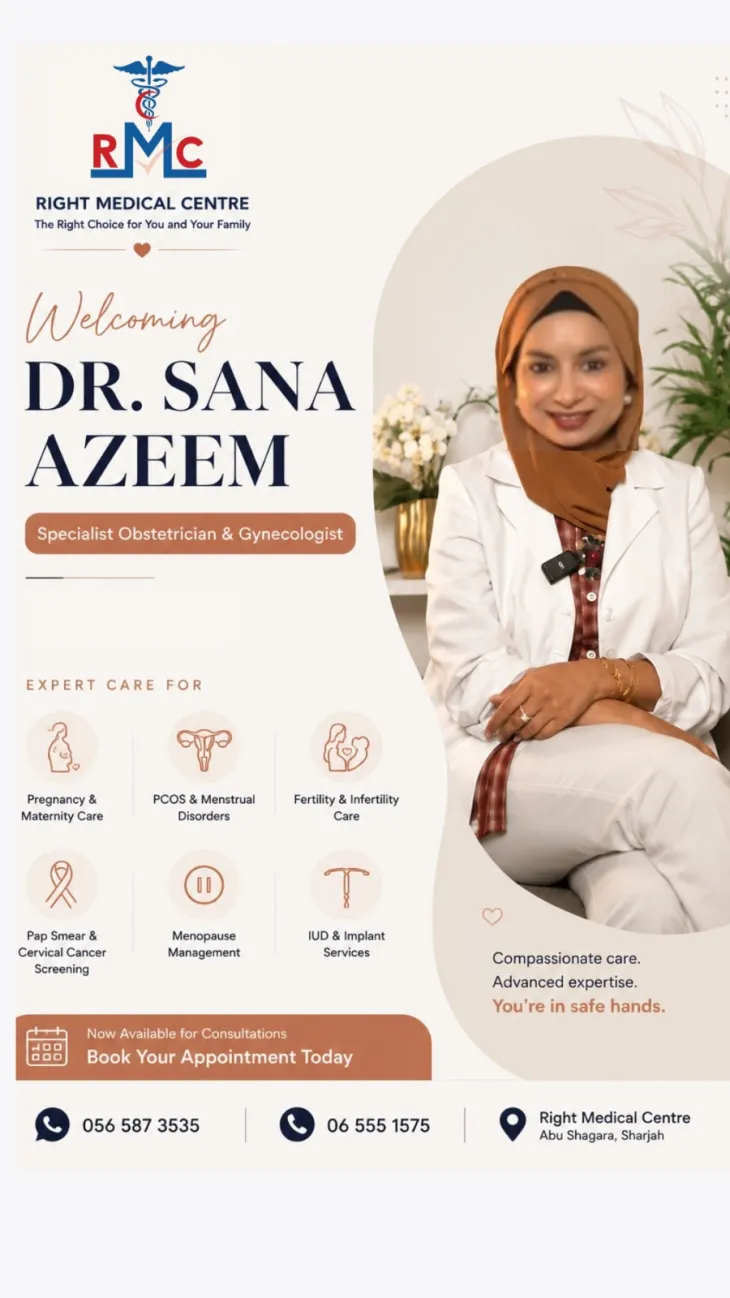 expert Obstetrician & Gynecologist in Sharjah