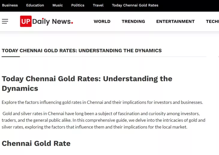 gold rates in Chennai
