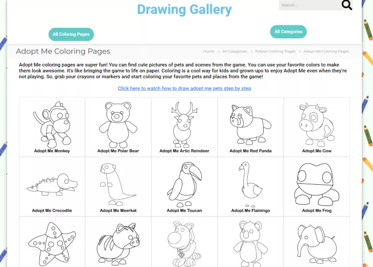 adopt me coloring pages