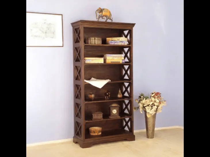 wooden bookshelf