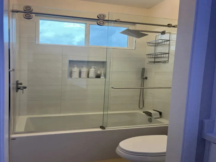 frameless glass door installation