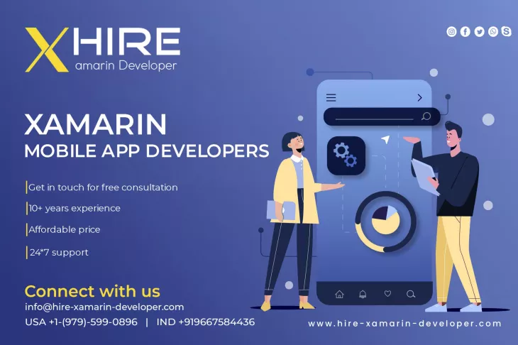 hire xamarin developer poster