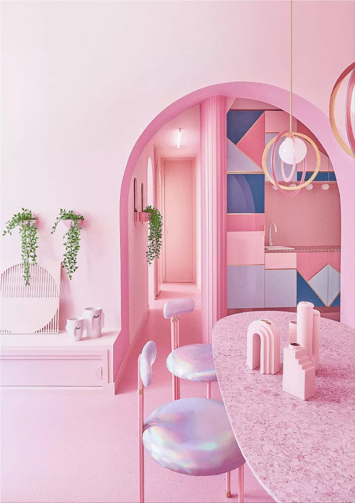 Pink Rental Apartment