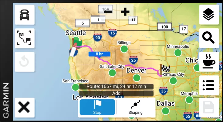 Dezl LGV navigation from Garmin