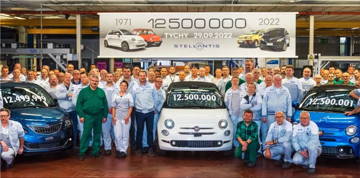 How many Stellantis cars have been built in Tychy?