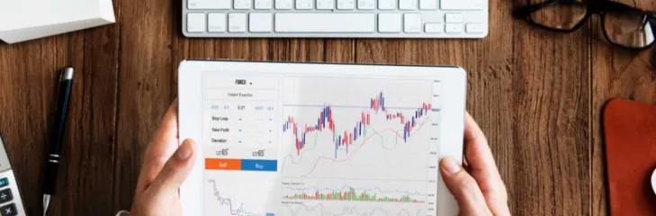 "Stock market charts displaying financial data."