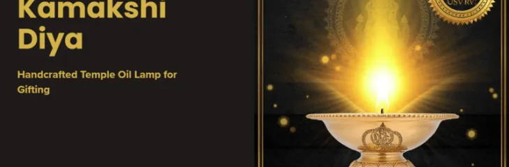 A handcrafted Brass Diya showcases beautiful Indian craftsmanship while bringing spiritual warmt