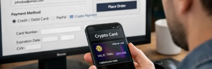 shopping with virtual crypto card