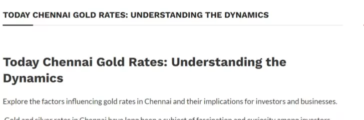 gold rates in Chennai