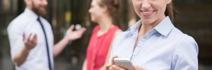 A girl using her mobile