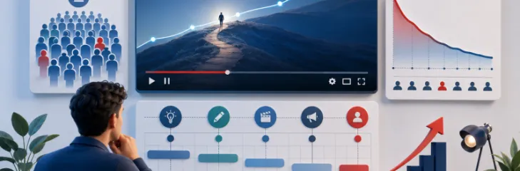 Gradual video audience growth and campaign planning dashboard