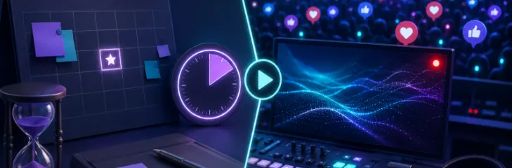 Countdown timeline for a scheduled online video premiere