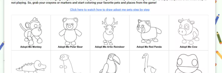 adopt me coloring pages