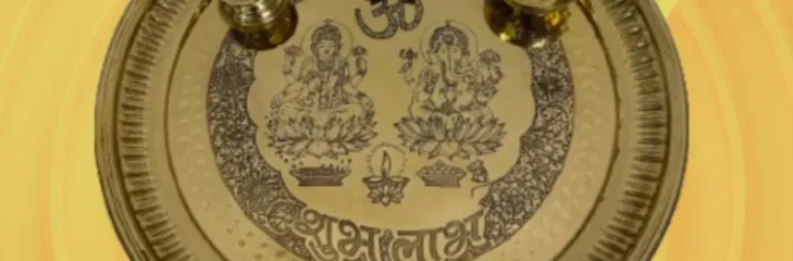 Classic Brass Puja Thali Set 