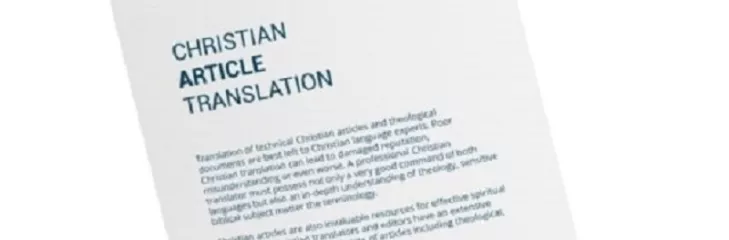 Christian Article Translation