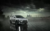 Mitsubishi Car On The Road