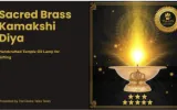 A handcrafted Brass Diya showcases beautiful Indian craftsmanship while bringing spiritual warmt