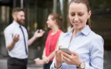 A girl using her mobile