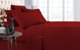 burgundy bedding 