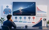 Gradual video audience growth and campaign planning dashboard