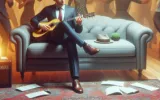 couch and sofa in party with humans dancing