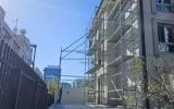 facade scaffolding for rent on a construction site