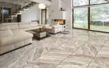 Elegant crema-colored rock tile with a natural stone look.